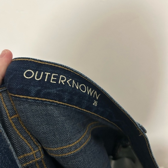 Outerknown fillmore boyfriend jeans button fly embroidered size 26 - Picture 7 of 7